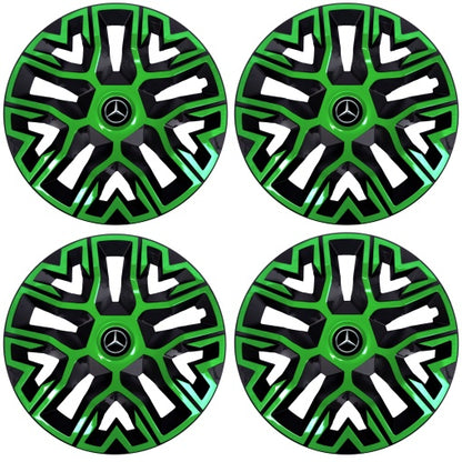 Set 4 Capace Roti 16 `` Best Verde-Negru, Compatibile Cu Mercedes-Benz