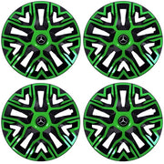 Set 4 Capace Roti 16 `` Best Verde-Negru, Compatibile Cu Mercedes-Benz