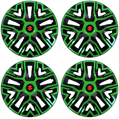 Set 4 Capace Roti 16 `` Best Verde-Negru, Compatibile Cu Suzuki