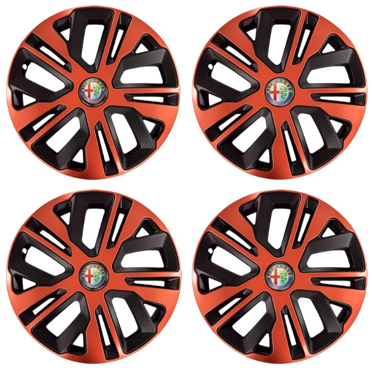 Set 4 Capace Roti 16 inch (R16), Raven Cupru-Negru Compatibil Cu Alfa Romeo