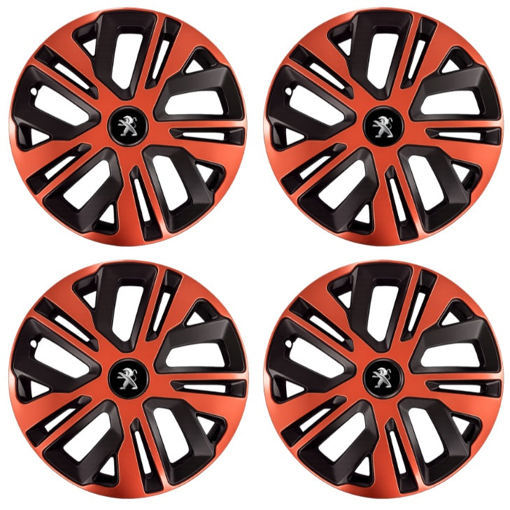 Set 4 Capace Roti 16 inch (R16), Raven Cupru-Negru Compatibil Cu Peugeot