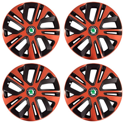 Set 4 Capace Roti 16 inch (R16), Raven Cupru-Negru Compatibil Cu Skoda