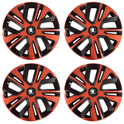 Set 4 Capace Roti 16 inch (R16), Raven Cupru-Negru Compatibil Cu Skoda Nou