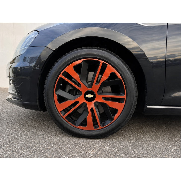 Set 4 Capace Roti 16 inch (R16), Raven Cupru-Negru Compatibil Cu Chevrolet