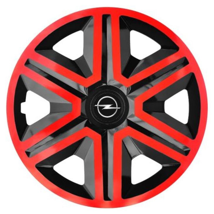 Set 4 Capace Roti Action Rosu-Negru R16, Pentru Opel