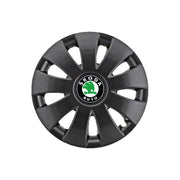 Set 4 capace roti Aura grafit R15, pentru gama auto Skoda