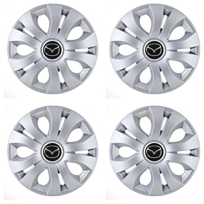 Set 4 Capace Roti 15 inchi (R15), Compatibil Cu Mazda, model Top Gri