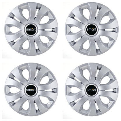 Set 4 Capace Roti 15 inchi (R15), Compatibil Cu Smart, model Top Gri