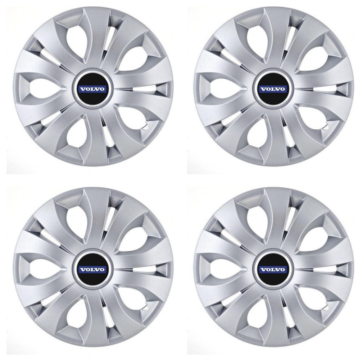 Set 4 Capace Roti 15 inchi (R15), Compatibil Cu Volvo, model Top Gri