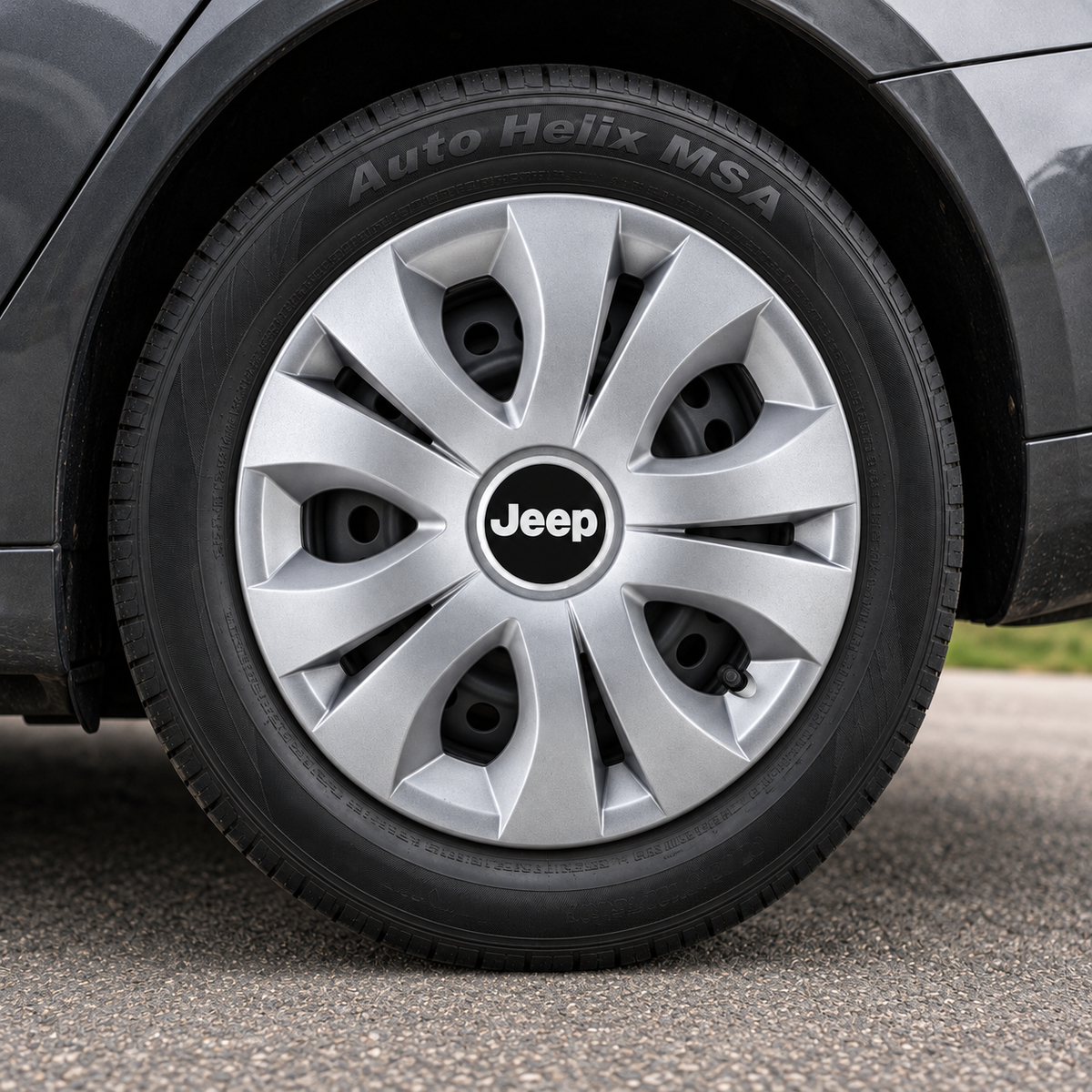 Set 4 Capace Roti 16 inchi (R16), Compatibil Cu Jeep, model Top Gri