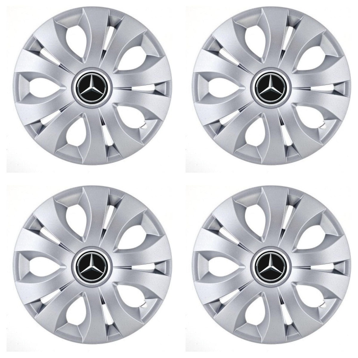 Set 4 Capace Roti 16 inchi (R16), Compatibil Cu Mercedes, model Top Gri