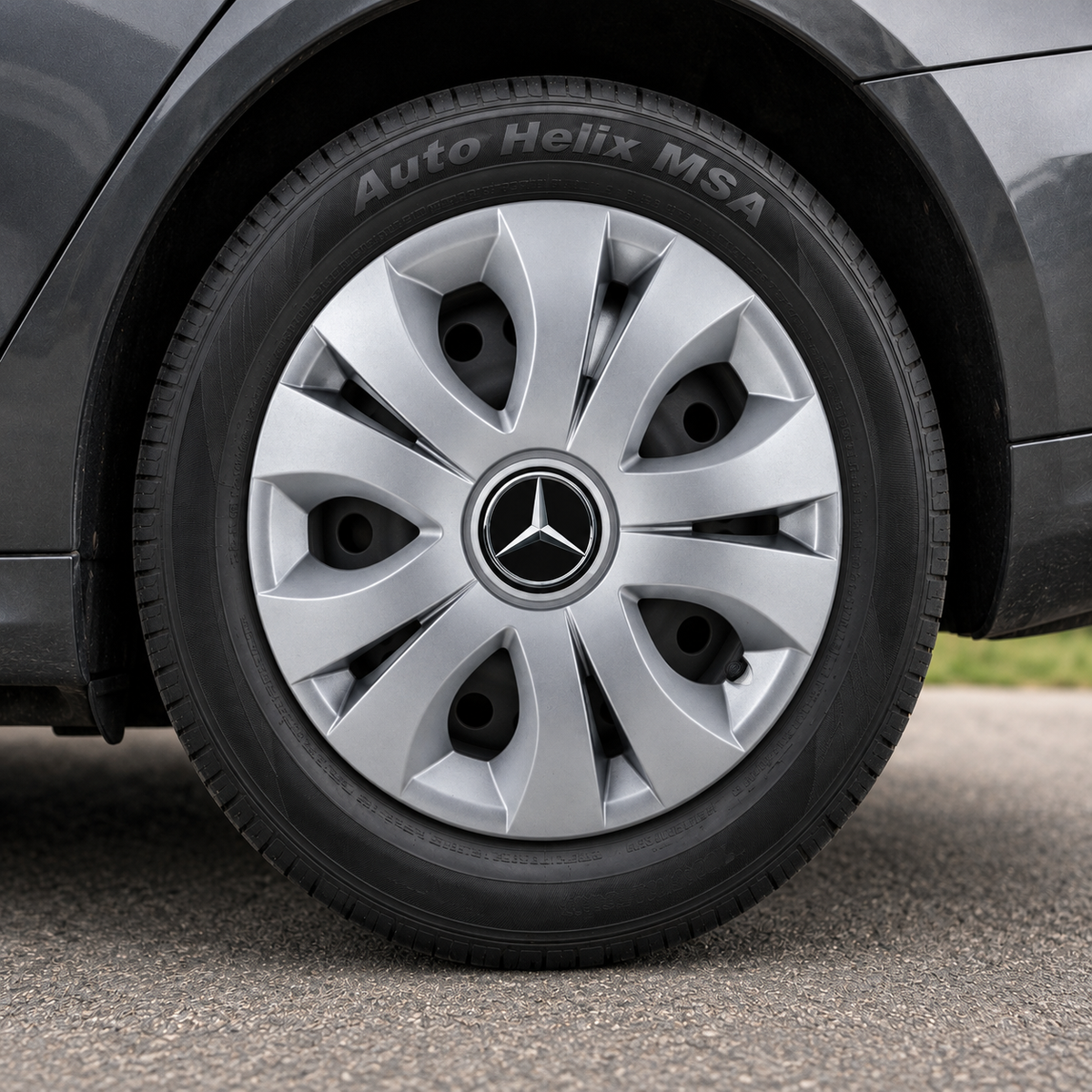 Set 4 Capace Roti 16 inchi (R16), Compatibil Cu Mercedes, model Top Gri
