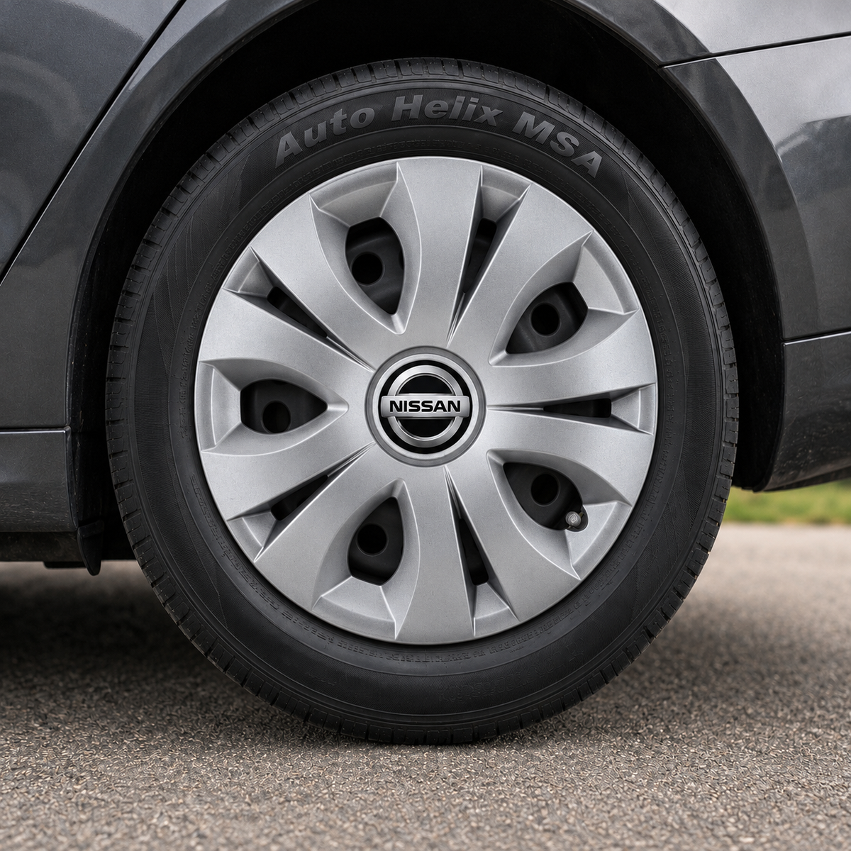 Set 4 Capace Roti 16 inchi (R16), Compatibil Cu Nissan, model Top Gri