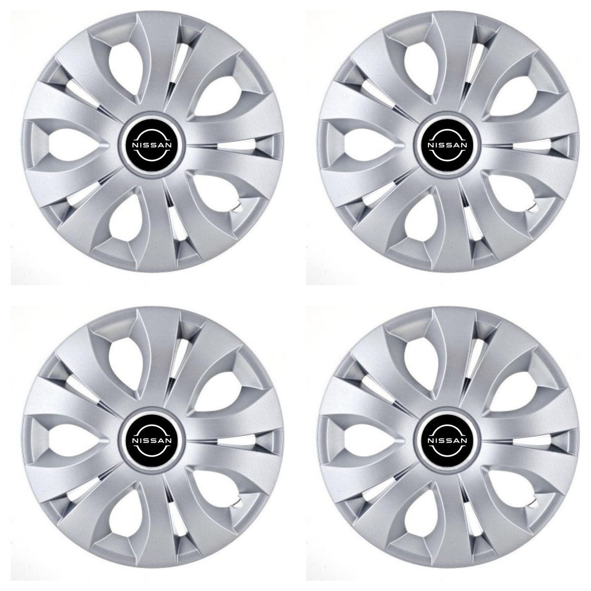 Set 4 Capace Roti 16 inchi (R16), Compatibil Cu Nissan Nou, model Top Gri