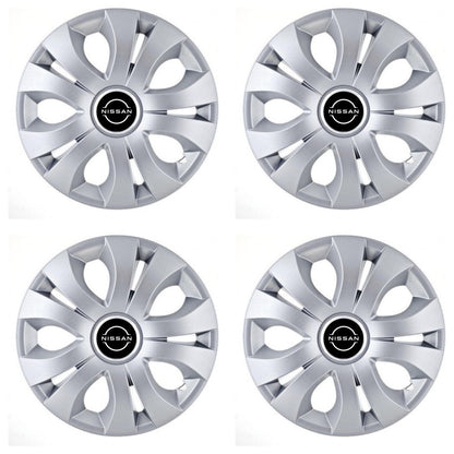 Set 4 Capace Roti 16 inchi (R16), Compatibil Cu Nissan Nou, model Top Gri