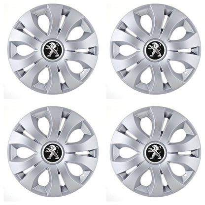 Set 4 Capace Roti 16 inchi (R16), Compatibil Cu Peugeot, model Top Gri