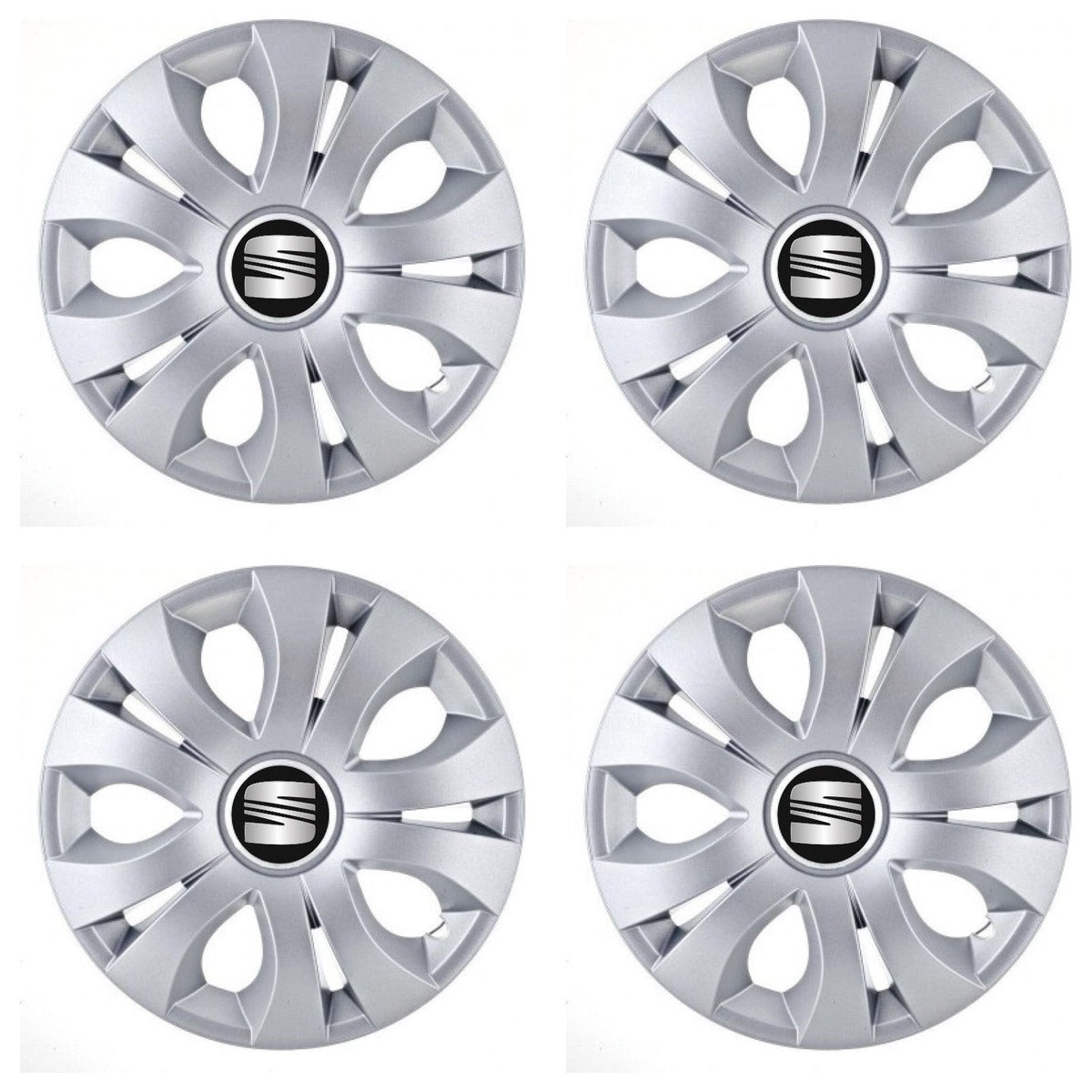 Set 4 Capace Roti 16 inchi (R16), Compatibil Cu Seat, model Top Gri