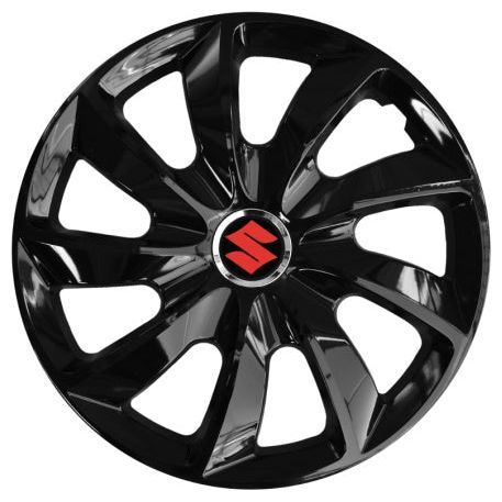 Комплект 4 таса Autohelix MSA®, подходящи за 14-инчови джанти, за Suzuki, модел Stig Black