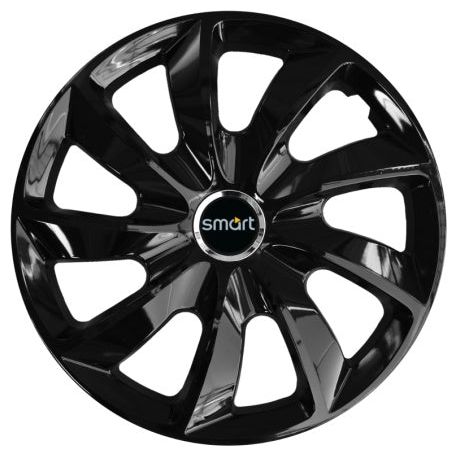 Set 4 Capace Roti Autohelix MSA® potrivite jantelor de 14 inch, pentru Smart, model Stig Black