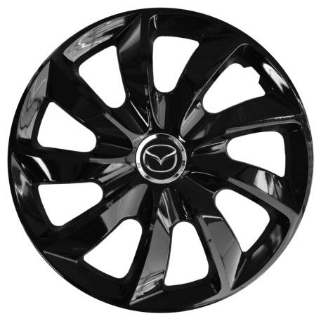 Set 4 Capace Roti Autohelix MSA® potrivite jantelor de 14 inch, pentru Mazda, model Stig Black