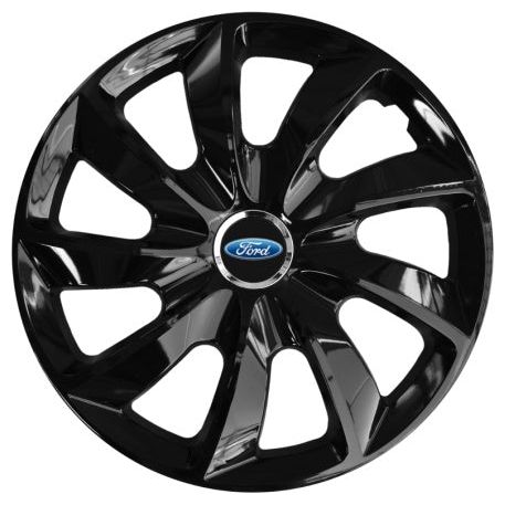 Set 4 Capace Roti Autohelix MSA® potrivite jantelor de 14 inch, pentru Ford, model Stig Black
