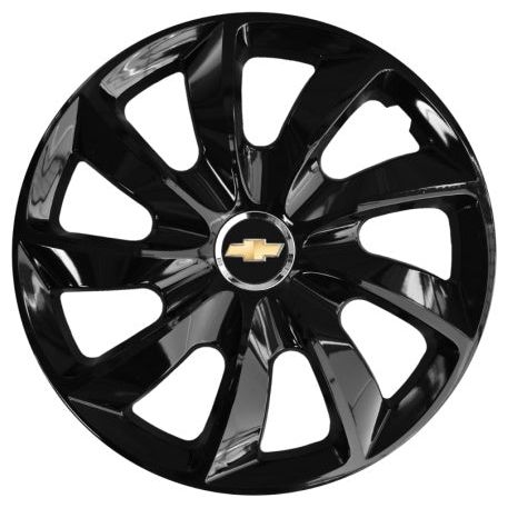 Set 4 Capace Roti Autohelix MSA® potrivite jantelor de 14 inch, pentru Chevrolet, model Stig Black