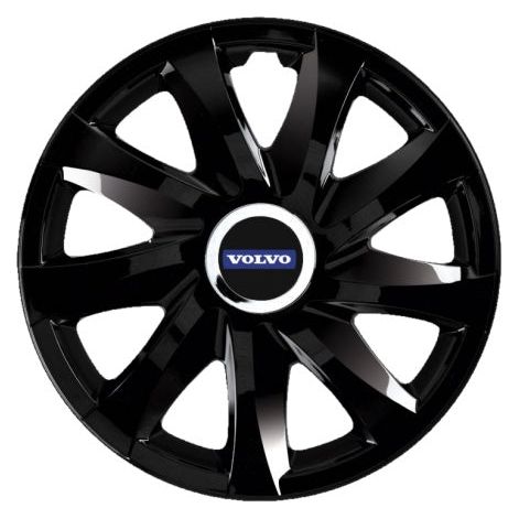 4 darabos Autohelix MSA® dísztárcsa készlet 14 colos felnikre, Volvo, Drift Black modellhez