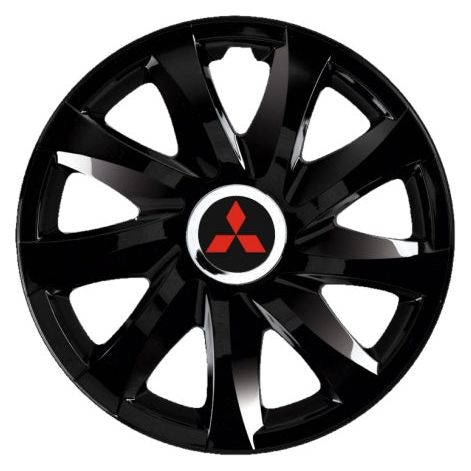 Set 4 Capace Roti Autohelix MSA® potrivite jantelor de 14 inch, pentru Mitsubishi, model Drift Black