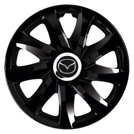 Set 4 Capace Roti Autohelix MSA® potrivite jantelor de 14 inch, pentru Mazda, model Drift Black