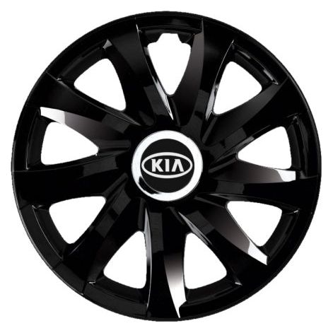 Set 4 Capace Roti Autohelix MSA® potrivite jantelor de 14 inch, pentru Kia, model Drift Black