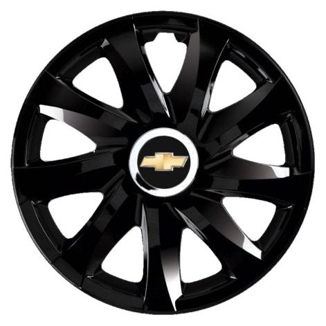Set 4 Capace Roti Autohelix MSA® potrivite jantelor de 14 inch, pentru Chevrolet, model Drift Black
