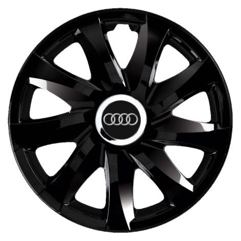 4 darabos Autohelix MSA® dísztárcsa készlet, 14 colos felnikre alkalmas, Audi Drift Black modellhez