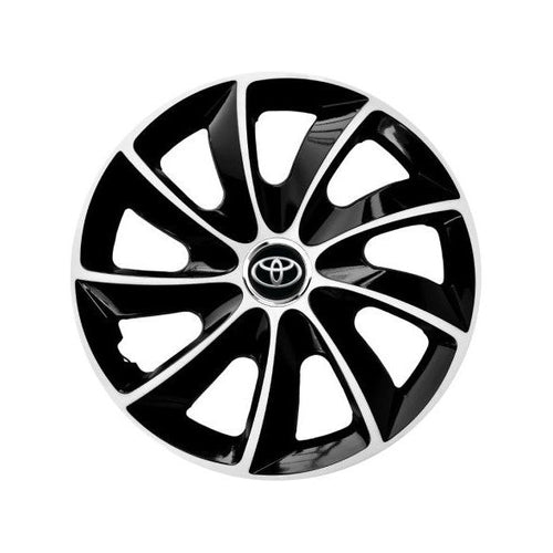 4 db keréktárcsa dísztárcsa 14 inch (R14) Kompatibilis Toyota modellel, Stig Black & White modell