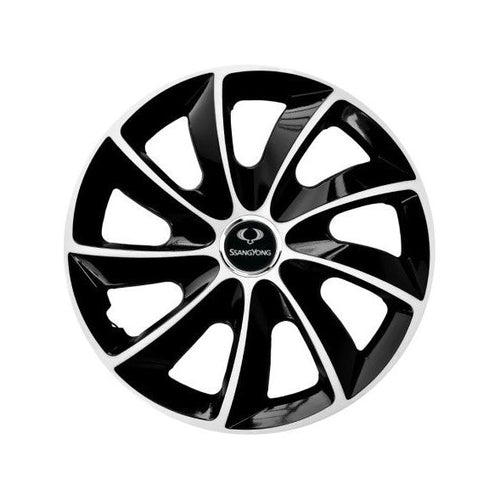 Set 4 Capace Roti 14 inch (R14) Compatibile Cu SsangYong, model Stig Black & White
