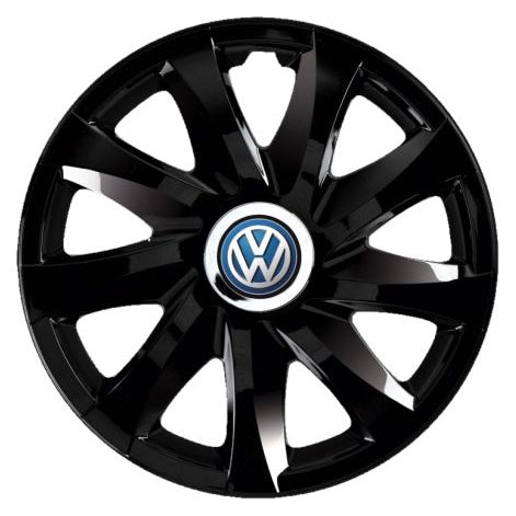 Set 4 Capace Roti Autohelix MSA® potrivite jantelor de 15 inch, pentru Volkswagen, model Drift Black