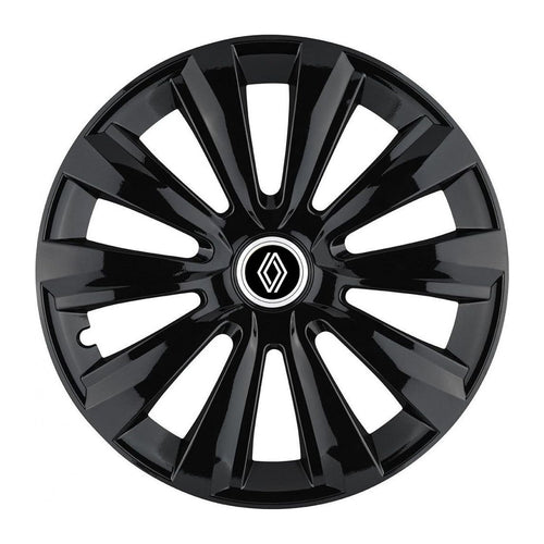 4 darabos Autohelix MSA® dísztárcsa készlet 15 colos felnikre, Renault New Delta fekete modellhez