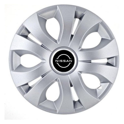 Set 4 Capace Roti 15 inchi (R15), Compatibil Cu Nissan Nou, model Top Gri