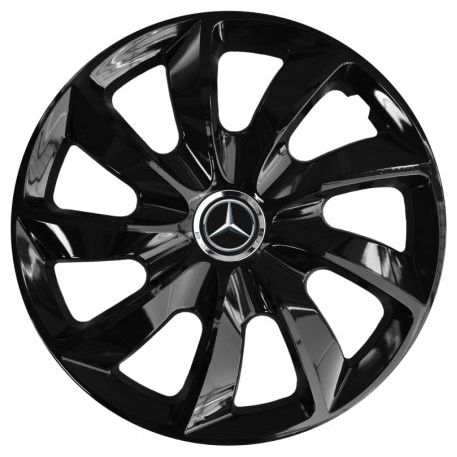 Set 4 Capace Roti 17 inchi (R17), Stig Negru Lucios, Compatibil cu Mercedes