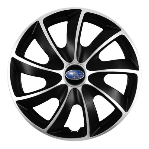 Комплект 4 таса Autohelix MSA®, подходящи за 17-инчови джанти, за Subaru, модел Quad Silver & Black