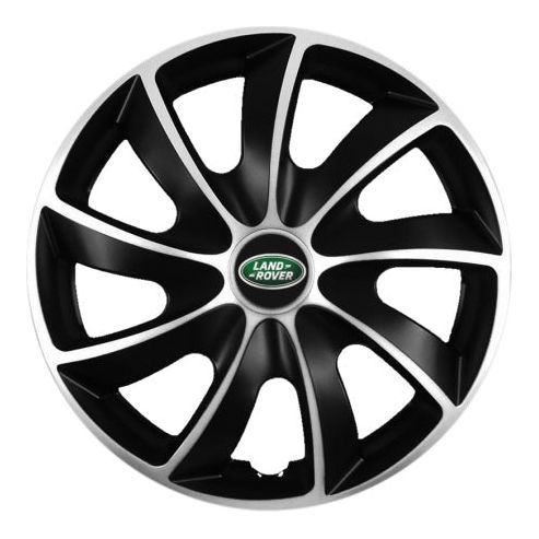 Комплект от 4 таса Autohelix MSA®, подходящи за 17-инчови джанти, за Land Rover, модел Quad Silver & Black