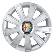 Set 4 Capace Roti, potrivite jantelor de R14, pentru Alfa Romeo, model flash cromat
