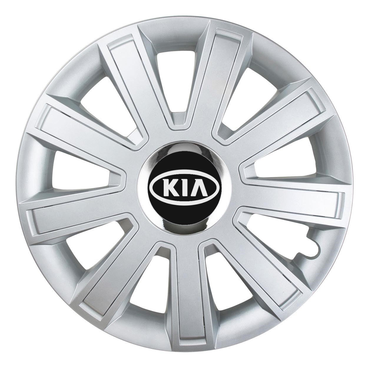 Set 4 Capace Roti, potrivite jantelor de R14, pentru Kia, model flash cromat