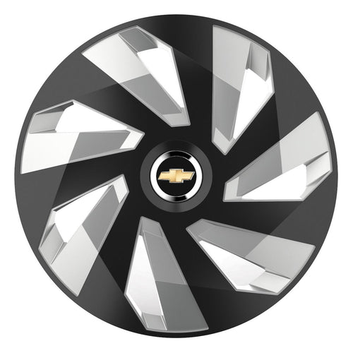 Set 4 Capace Roti, potrivite jantelor de R14, pentru Chevrolet, model vector black and silver