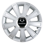 Set 4 Capace Roti, potrivite jantelor de R14, pentru SsangYoung, model flash cromat