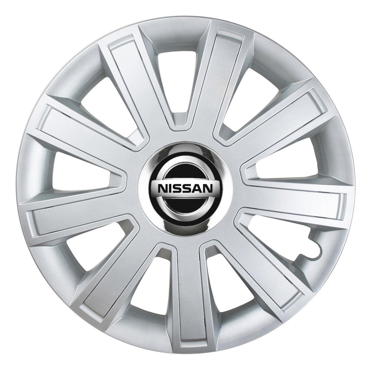 Set 4 Capace Roti, potrivite jantelor de R14, pentru Nissan, model flash cromat