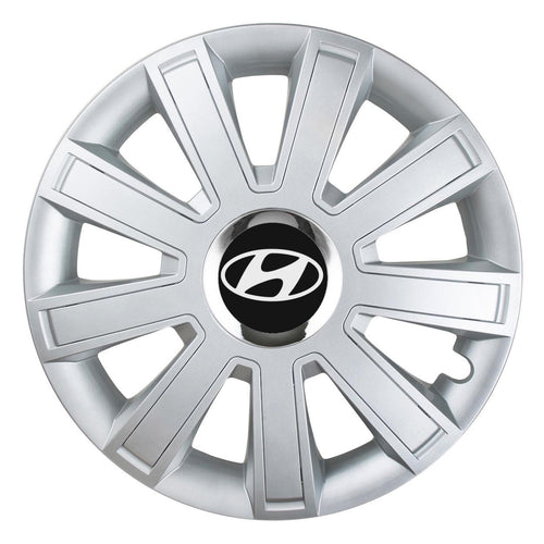 4 darabos dísztárcsa készlet, R14 felnikre alkalmas, Hyundai-ra, krómozott villám modell