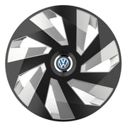 Set 4 Capace Roti, potrivite jantelor de R15, pentru Volkswagen, model vector black and silver