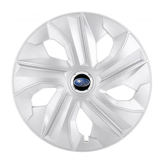 Set 4 Capace Roti, potrivite jantelor de R15, pentru Subaru, model luna cromat