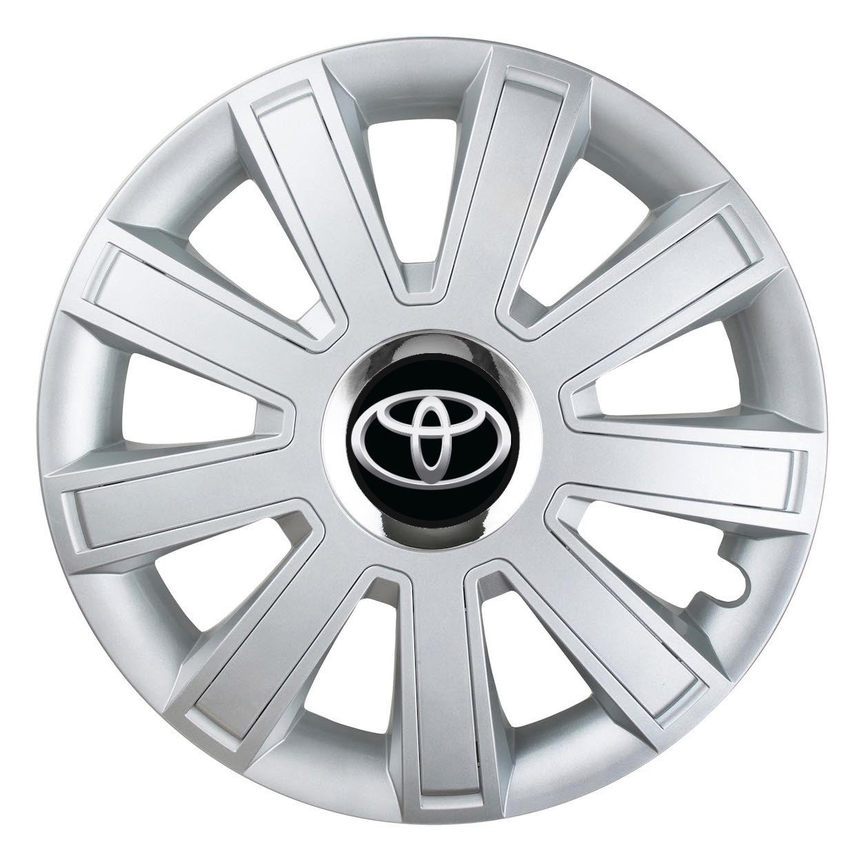 Set 4 Capace Roti, potrivite jantelor de R15, pentru Toyota, model flash cromat