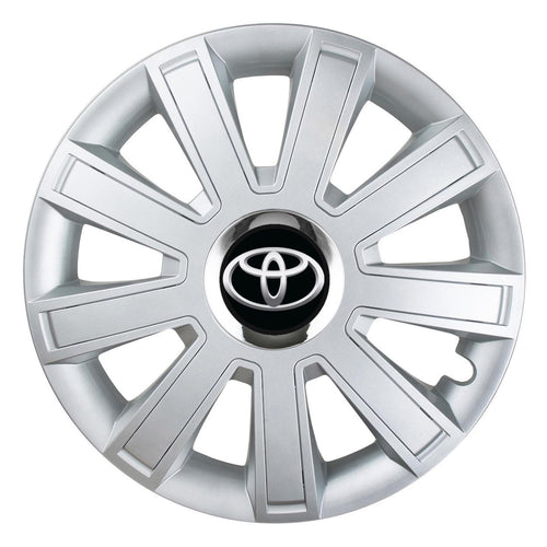 Set 4 Capace Roti, potrivite jantelor de R15, pentru Toyota, model flash cromat